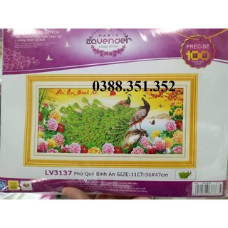 COMBO sale rẻ 2 bức tranh thêu chữ thập cho khách quen LV3062 + LV3137