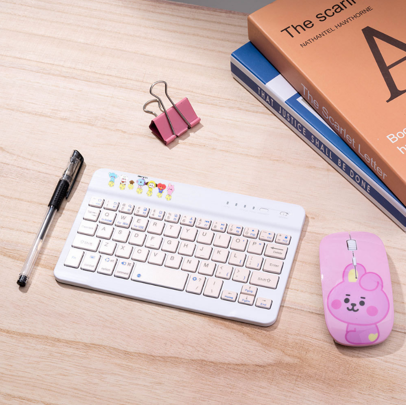 Chuột Bluetooth không dây họa tiết nhân vật Bts Bt21