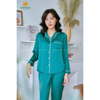 Bộ Lụa Xanh Lá - Dài Tay