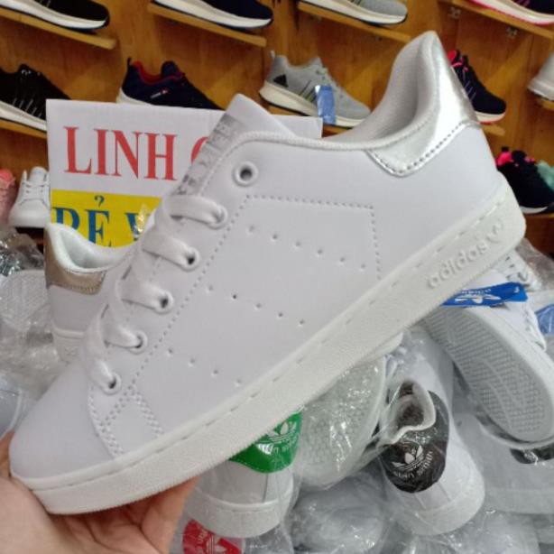 NEW- Bảo hành Giày Adidas Stan smith gót bạc Đẹp Nhất New Nhẩt 2021 $