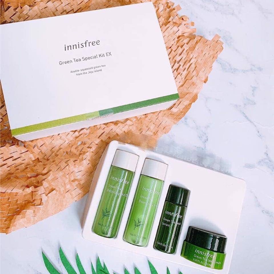 Bộ dưỡng da dùng thử Innisfree Trà Xanh Green Tea Special Kit EX Set (4 món)