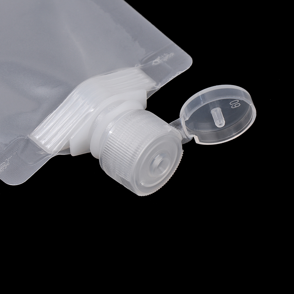 DORAW 50ml/100ml Fruit Juice Liquid Stand Pouch Liquid Transparent Storage Hand Sanitizer Bag Travel Convenient Lotion Shampoo One time Leakproof Spout Bag