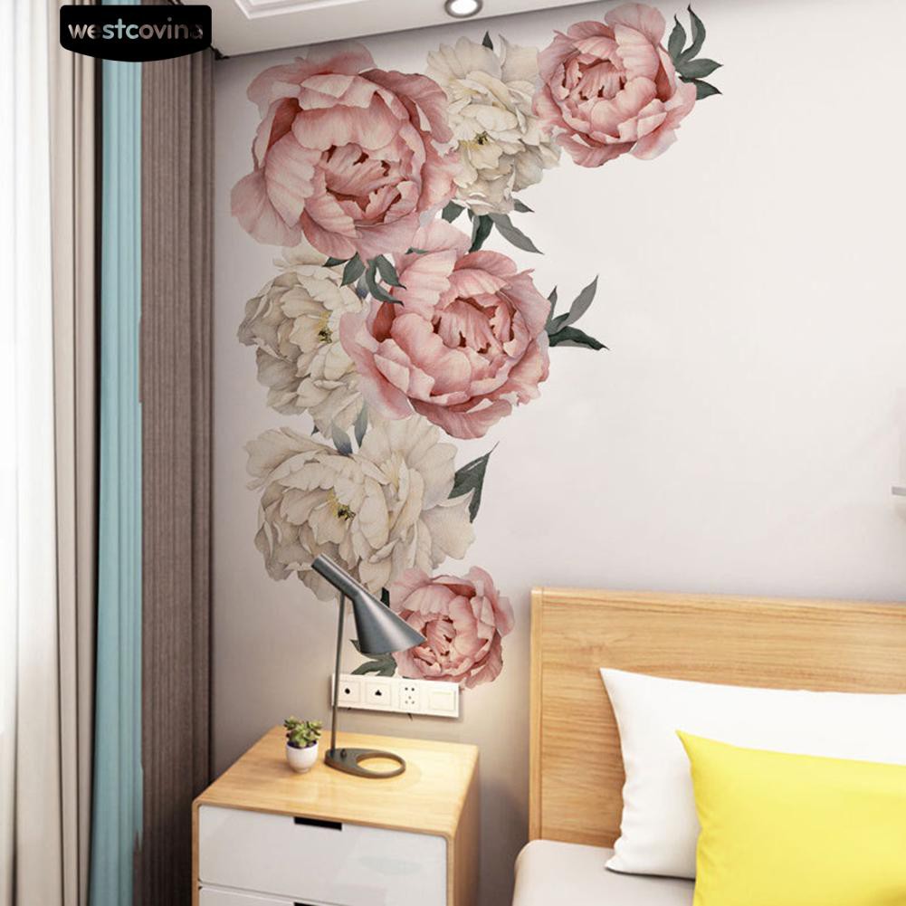Bộ miếng dán tường hình hoa mẫu đơn