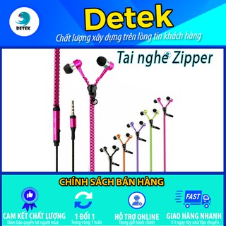 Tai nghe nhét tai có khóa kéo chống rối Zipper