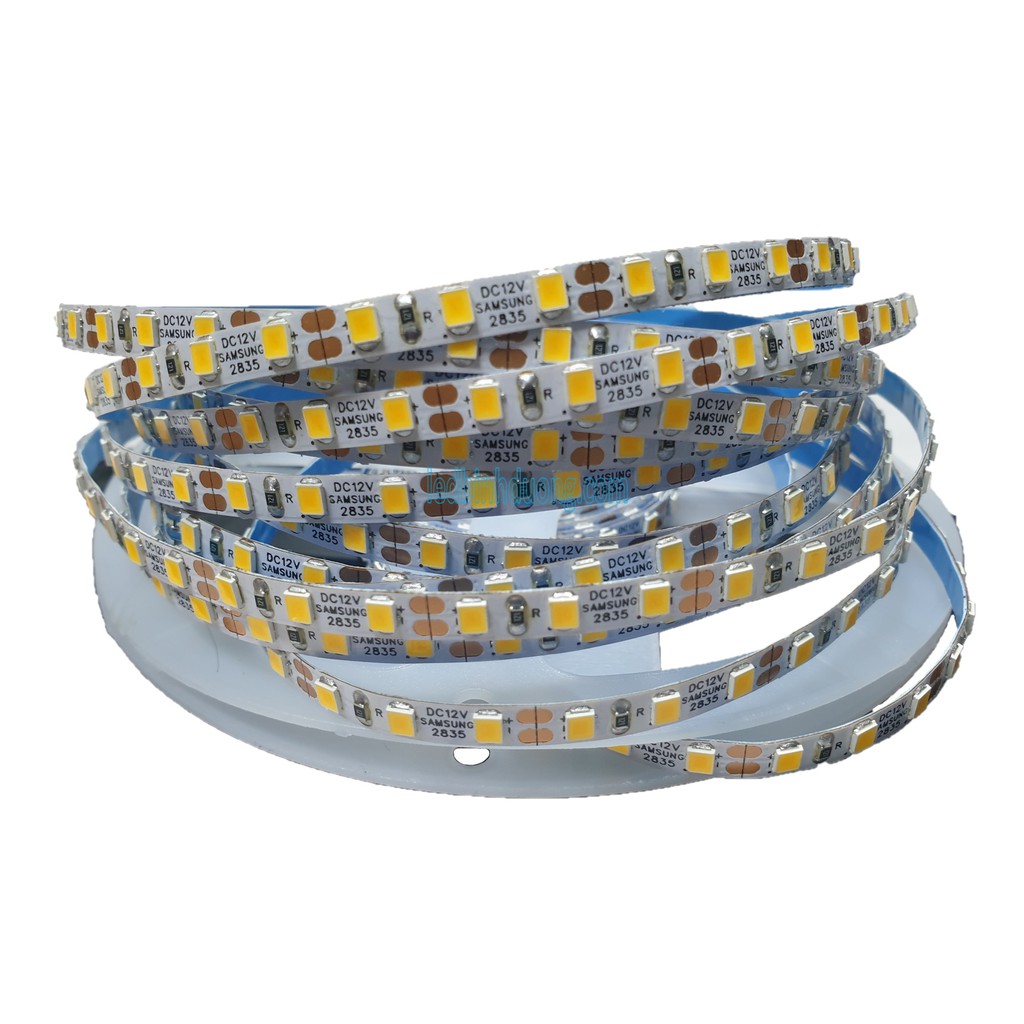 Cuộn 5 mét Led Dây 12V 3528 120led/m 8mm -Ánh sáng Trắng/Vàng-Công Suất 13W/mét