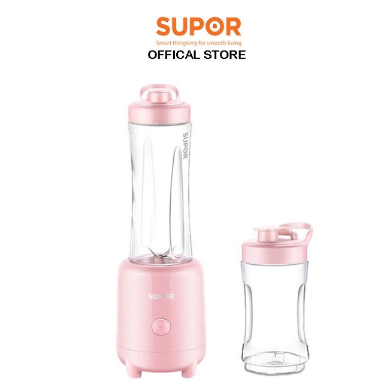 Quà tặng Máy xay mini đa năng chế biến đồ ăn dặm 300ml 2 cối Supor JE18-300 chính hãng bảo hành 12 tháng không mùi nhựa