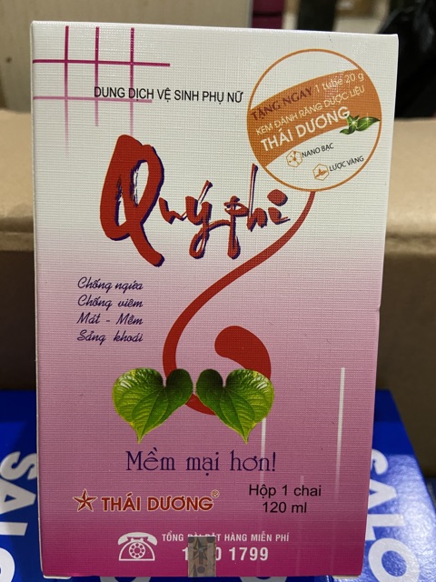 Dung dịch vệ sinh phụ nữ Quý phi (xanh, hồng) - chai 120ml