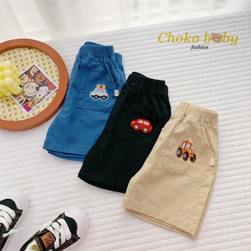 QUẦN SOOC THÊU Ô TÔ CHO BÉ