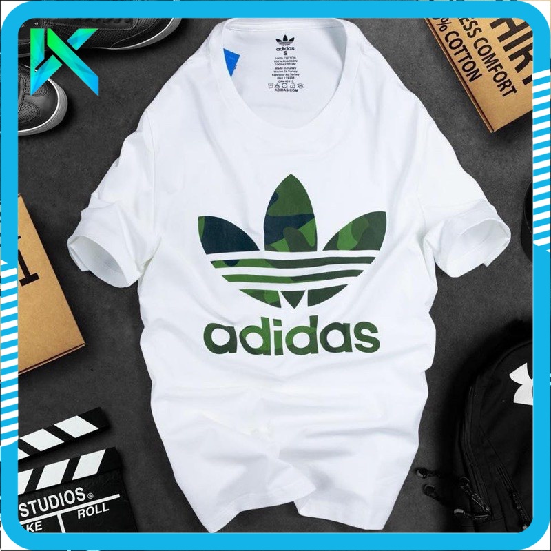 Áo Thun Nam Adidas Lính Cổ Tròn Tay Ngắn Gia Công Tỉ Mỉ Từ 100% Vải Cotton Cao Cấp