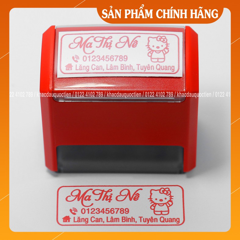 Con dấu bán hàng cho các shop, công ty, cửa hàng, thiết kế con dấu theo yêu cầu kích thước 22x58mm