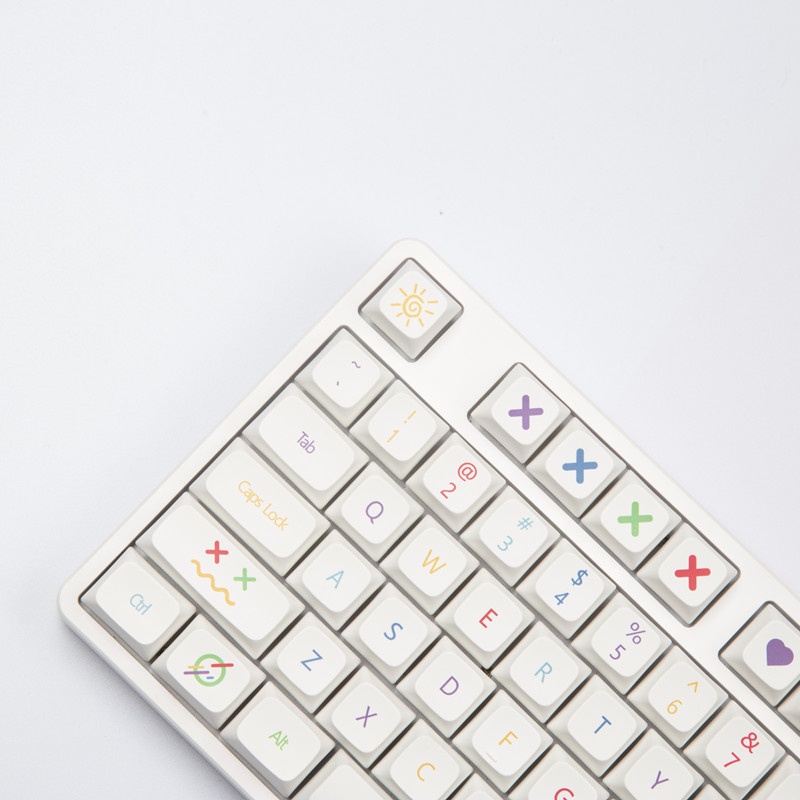 122 Phím Bút màu Keycap XDA Cấu hình dễ thương PBT Thuốc nhuộm phụ Bàn phím cơ học Keycap