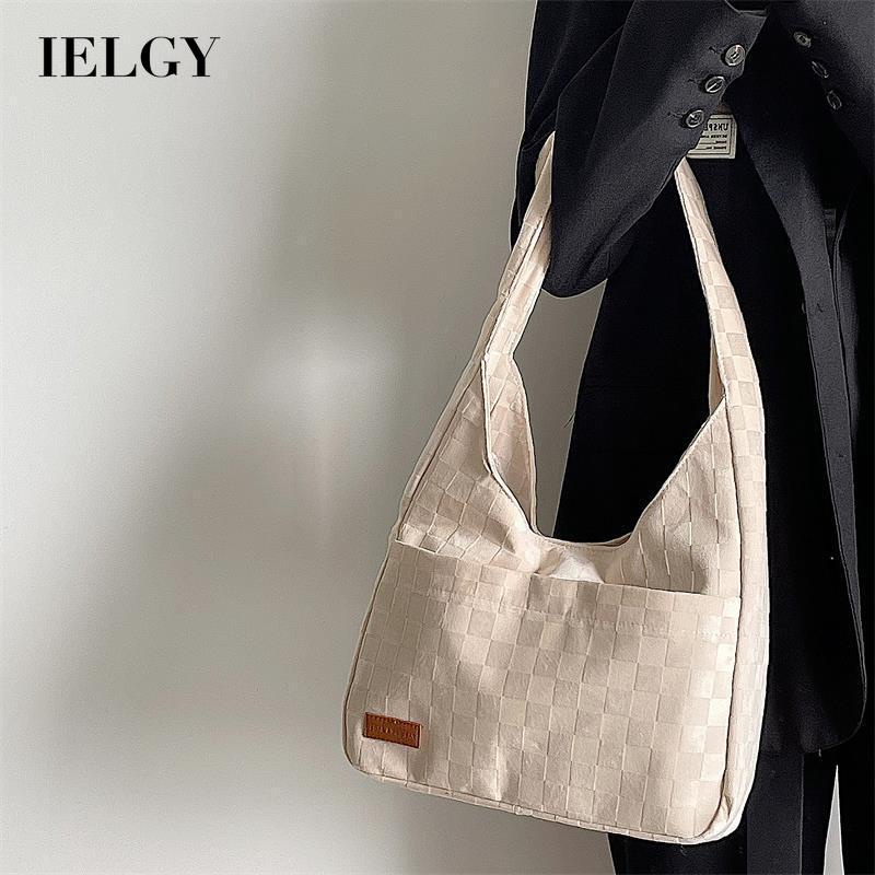 Túi xách IELGY đeo vai họa tiết kẻ sọc phong cách đơn giản chất lượng cao cho nữ