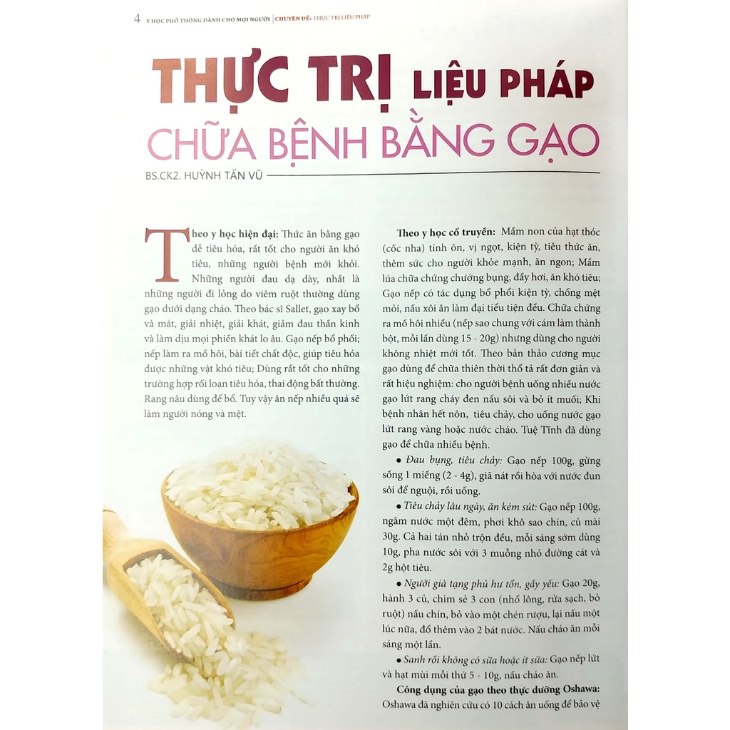 Sách Y Học Phổ Thông Dành Cho Mọi Người - Chuyên Đề: Thực Trị Liệu Pháp