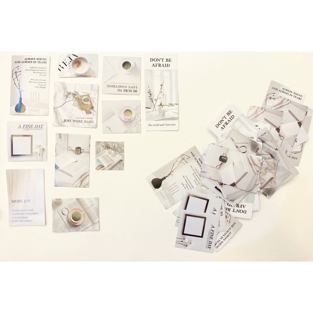 ⚡ Nhãn dán trang trí Vintage - Set 05 Pcs Mẫu ngẫu nhiên theo phân loại