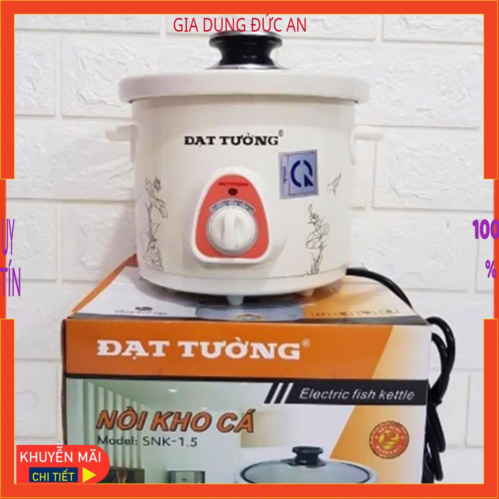 Nồi Kho Cá- Nấu Cháo Chậm Đa Năng Đạt Tường 1,5L-2,5L Chính Hãng