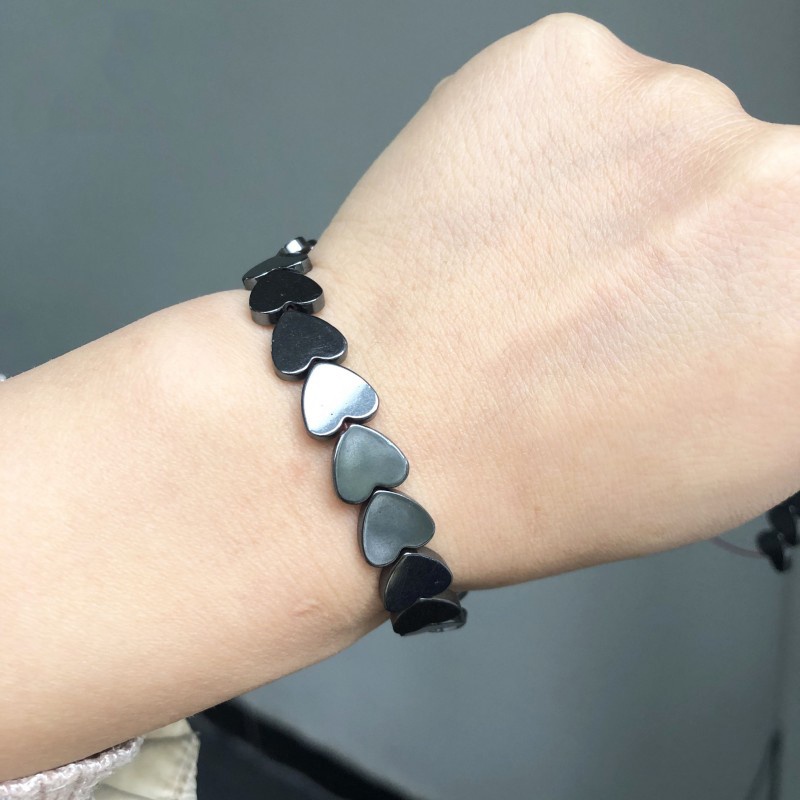 Vòng Tay Đá Hematite Màu Đen Thời Trang Cho Nam