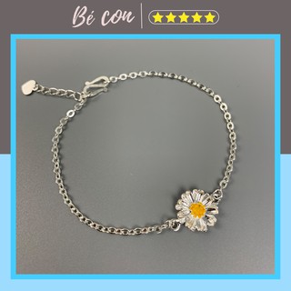 Vòng Tay Hoa Cúc Họa Mi💝FREESHIP💝Lắc Tay Cúc Họa Mi Bạc Ta | vong tay bac