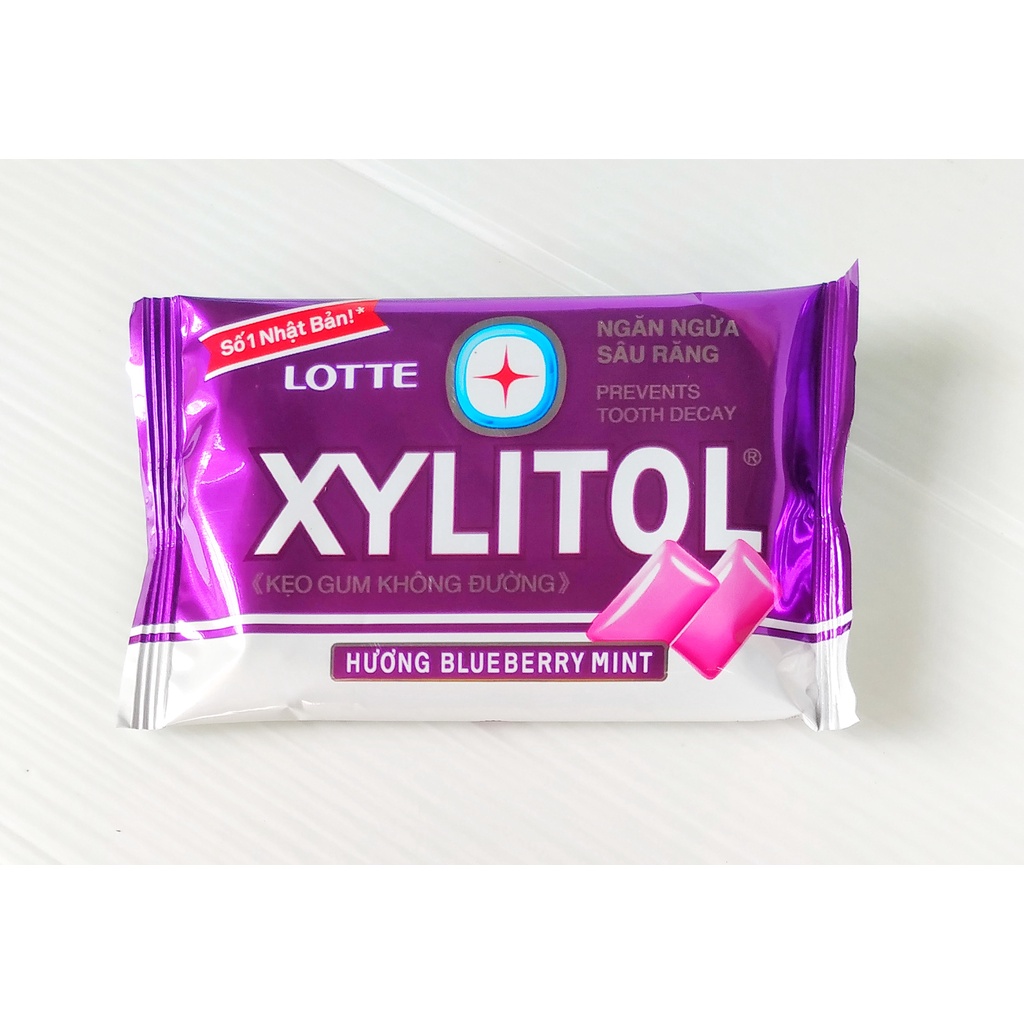 Kẹo cao su không đường Xylitol đủ vị vỉ 11,6g