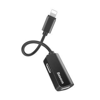 Cáp chia cổng sạc tai nghe 2in1 Baseus L37 Lightning Audio Adapter