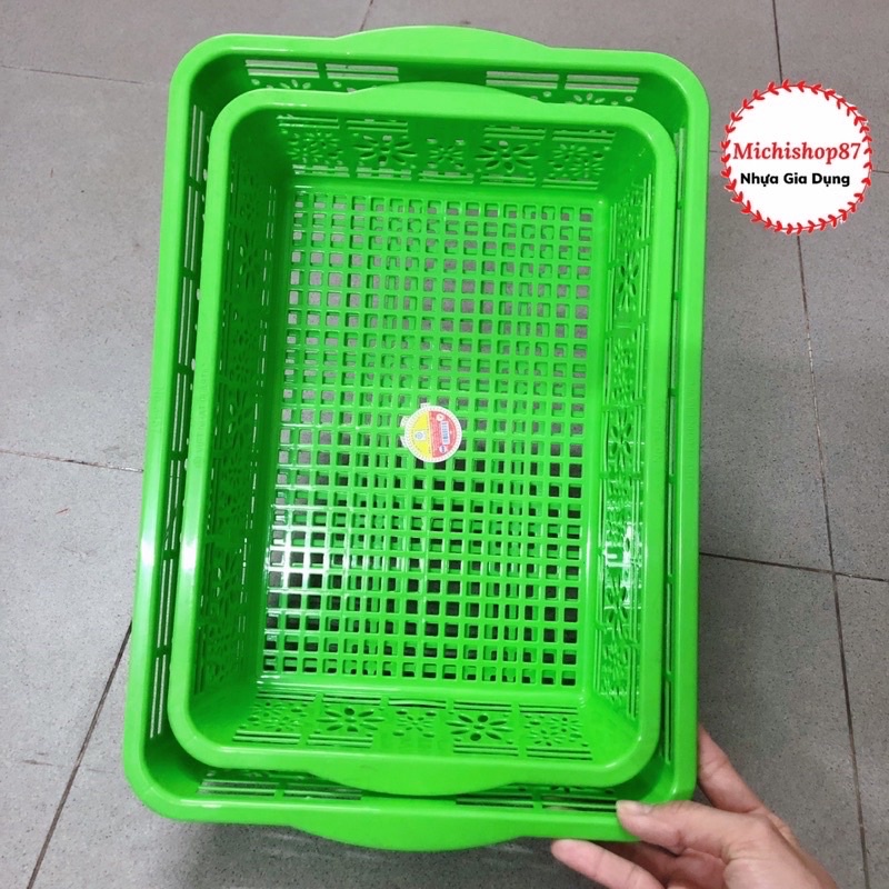 {GIÁ HỦY DIỆT} Rổ Nhựa Hình Chữ Nhật Chính hãng Việt Nhật- 3455/3456/3457