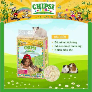 Mùn cưa sắc màu Chipsi Fun 75L cho hamster