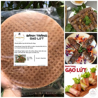 (100% gạo lứt nguyên chất) Bánh tráng gạo lứt ăn kiêng VanFood 500gr- Bánh tráng gạo lứt thực dưỡng healthy ăn kiêng