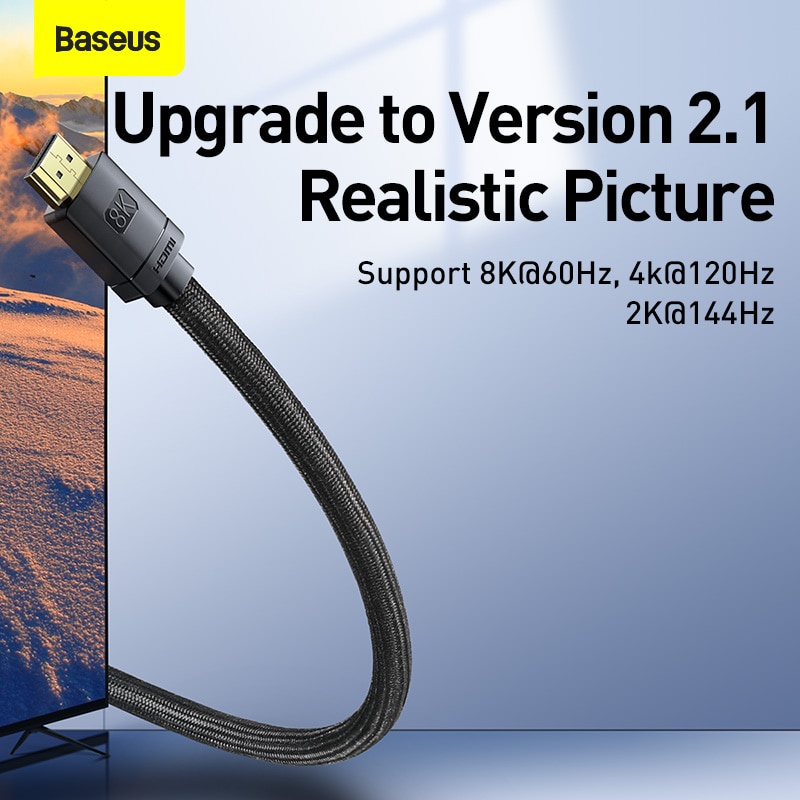 XIAOMI Dây Cáp Baseus HDMI-Compatible Cho PS5 PS4 8K 2.1 4K 2.0 HDMI-Compatible 8K / 60Hz 48Gbps