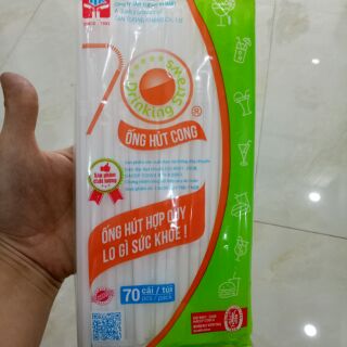 Ống Hút Cong Không Mùi 70 cái /túi