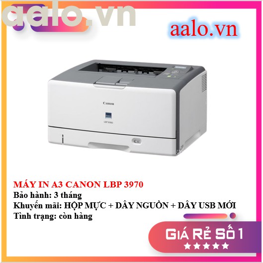 MÁY IN A3 CANON LBP 3970 - KÈM HỘP MỰC , DÂY NGUỒN , DÂY USB MỚI - AALO.VN