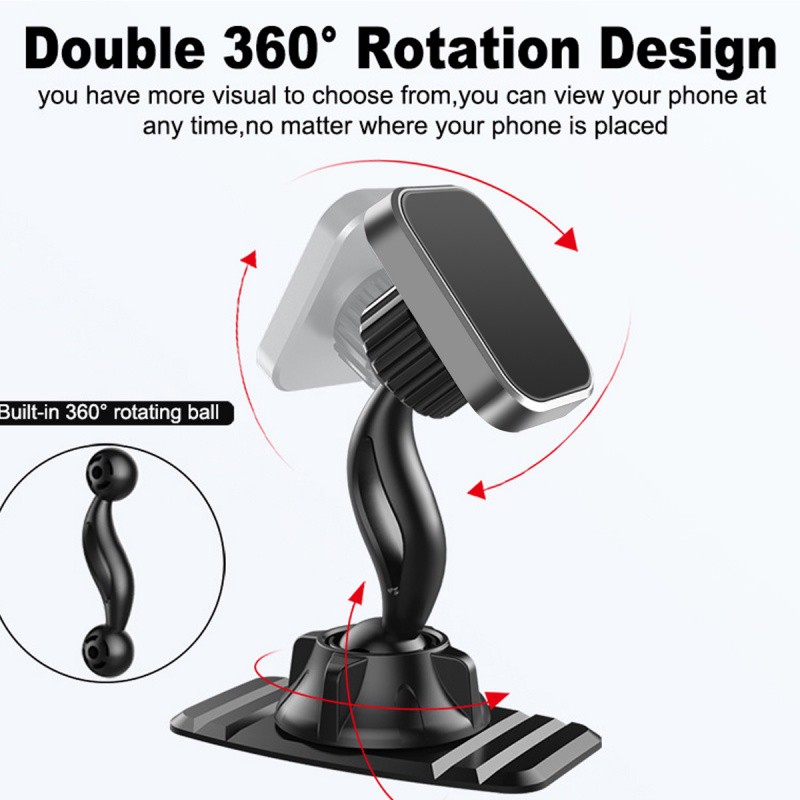 Giá đỡ điện thoại ANKNDO từ tính xoay 360 độ thiết kế tiện dụng cho xe hơi phù hợp với SAMSUNG XIAOMI