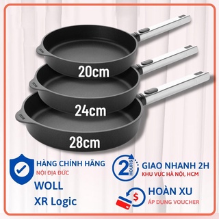 Chảo gang chống dính woll diamond xr logic per cast pan 20-24-28cm - dập made in germany