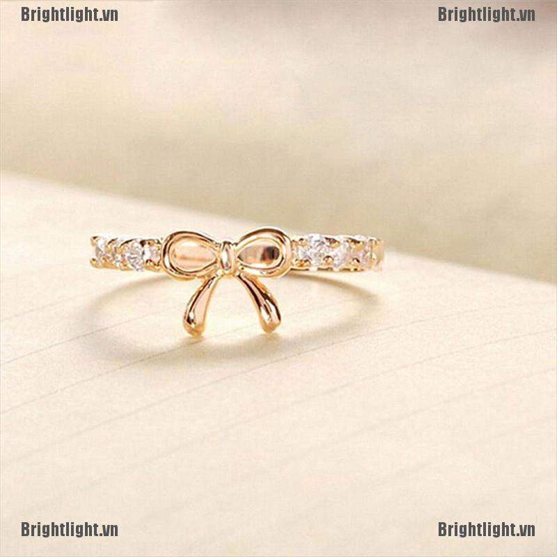 Nhẫn Hình Bướm Đính Đá Thiết Kế Đơn Giản Và Quyến Rũ