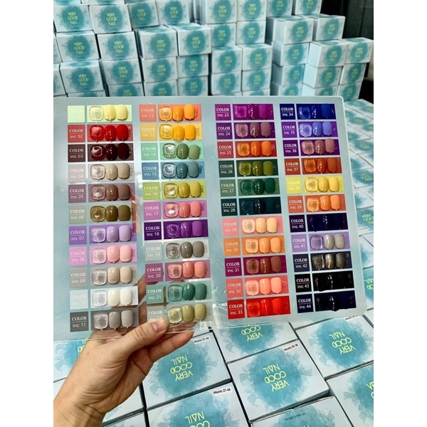 Set Sơn gel cao cấp 44 màu tặng bảng màu cùng base top