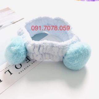 Băng đô cài tóc bông tròn mềm mịn