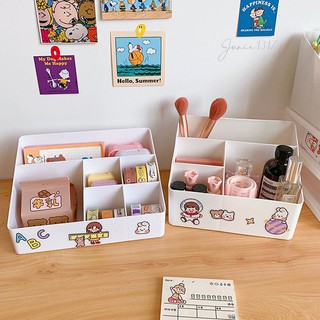 Hộp đựng đồ để bàn hoc sinh viên - Hộp đựng mỹ phẩm hộp bông tăm | J009 🌿 Junie 1317 🌿