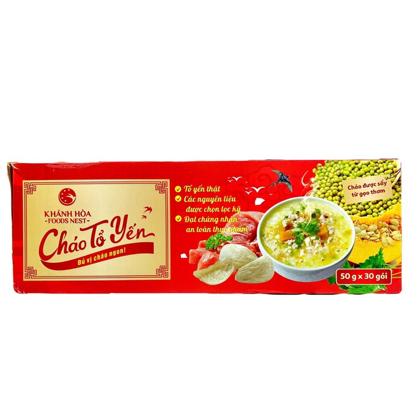Thùng Cháo Tổ Yến Khánh Hoà Nest vị Thịt Bằm 50g