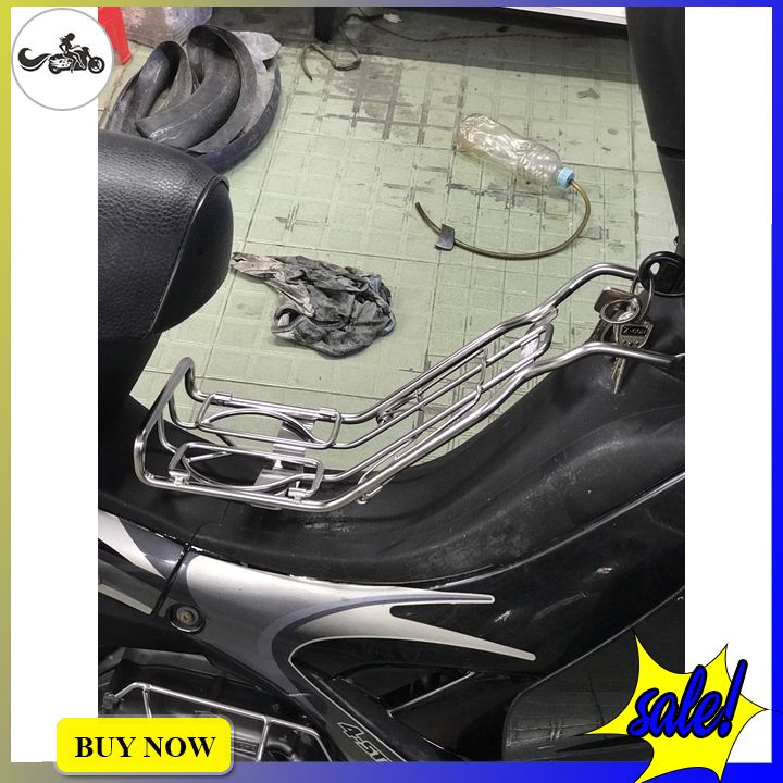 Baga giữa xe Jupiter v từ inox 10li dày dặn cứng cáp gắn như zin màu inox