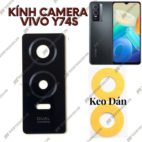 Mặt kính camera vivo y74s 5g có sẵn keo dán