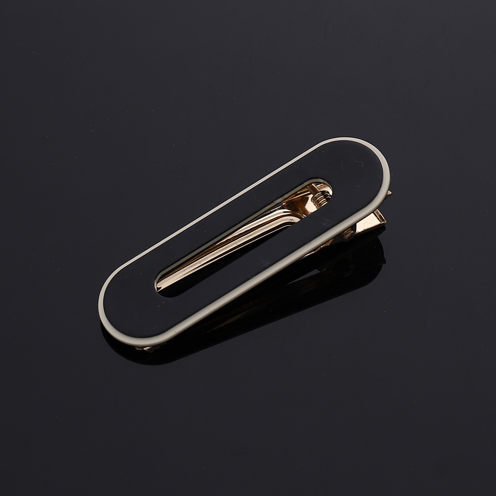 Kẹp Tóc Hình Gợn Sóng Màu Trắng Đen Phong Cách Retro Hàn Quốc