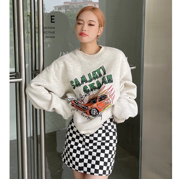 QKOOLE  Áo Thun Nữ Dài Tay Cổ Tròn Màu Sắc Đa Dạng