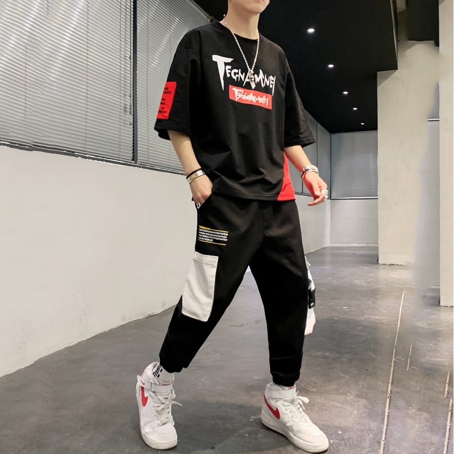 Bộ Đồ Thun Nam Thể Thao Ngắn Tay In TEGNAMNEL Kết Hợp Quần Jogger Túi Hộp Phối Dây SEPTEMBERGIRL1989 SET NAM 9000096 | BigBuy360 - bigbuy360.vn