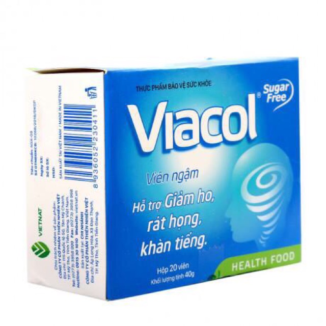 Kẹo ngậm không đường Viacol giảm đau rát họng