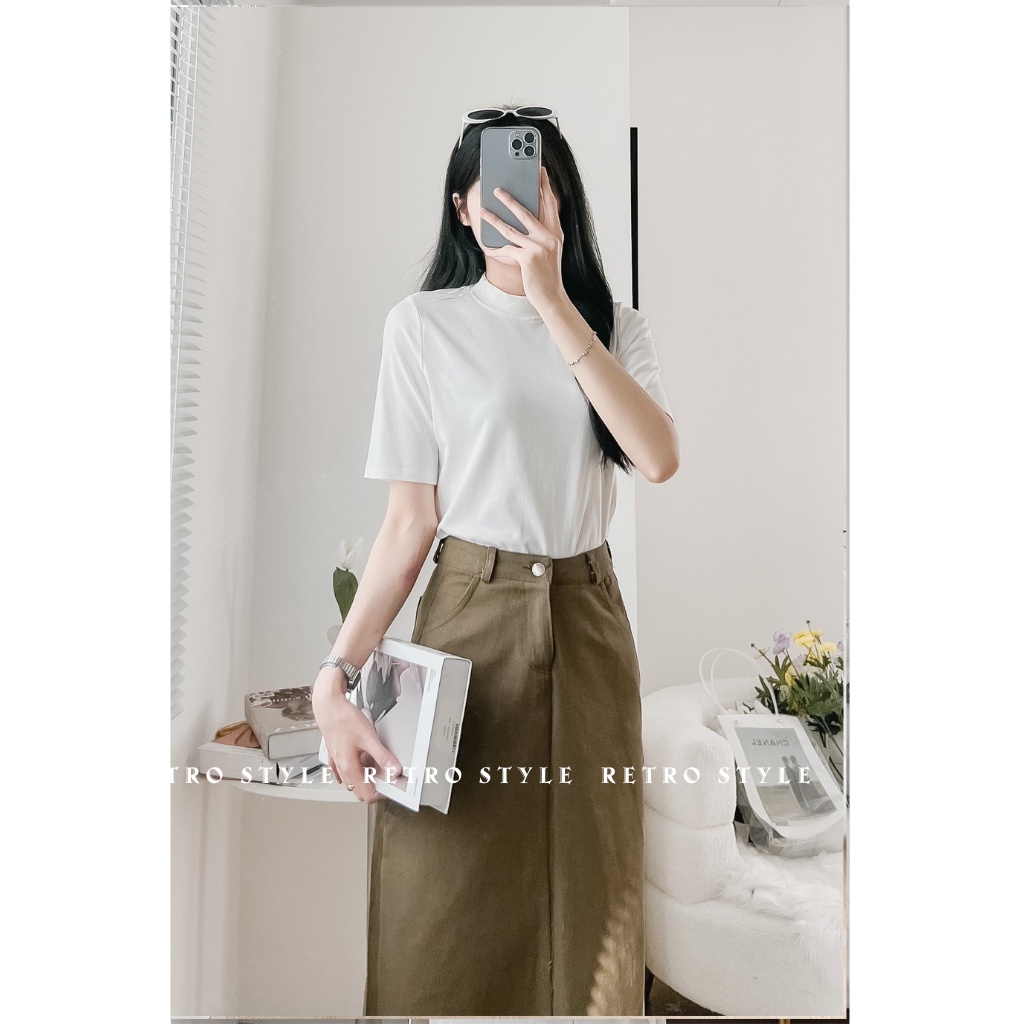 Áo thun cộc tay cổ tròn basic mã 7006