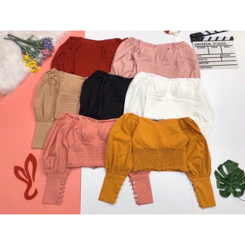 [ MÃ 197 ] ÁO CÚP NGỰC TAY PHỒNG ( ẢNH SHOP CHỤP ) | BigBuy360 - bigbuy360.vn