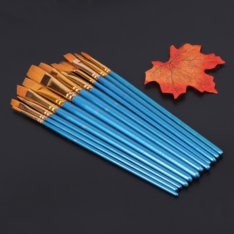 Set 14 Cọ Vẽ Màu Nước / Tranh Sơn Dầu Bằng Sợi Nylon Và Acrylic