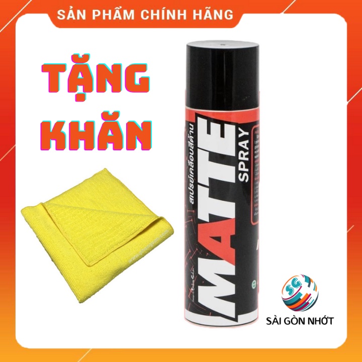 [TẶNG KHĂN] Xịt phục hồi nhựa nhám xe máy MATTE SPRAY 600ML - CHÍNH HÃNG LUBE71 THÁI LAN