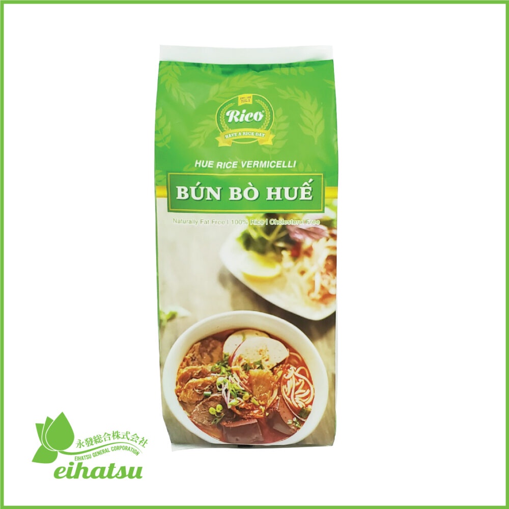 Bún Bò Huế Rico Việt Nam 300gr đóng gói xuất khẩu Nhật, Bún sơi to, sợi bún ăn bún bò, sợi bún ăn bánh canh