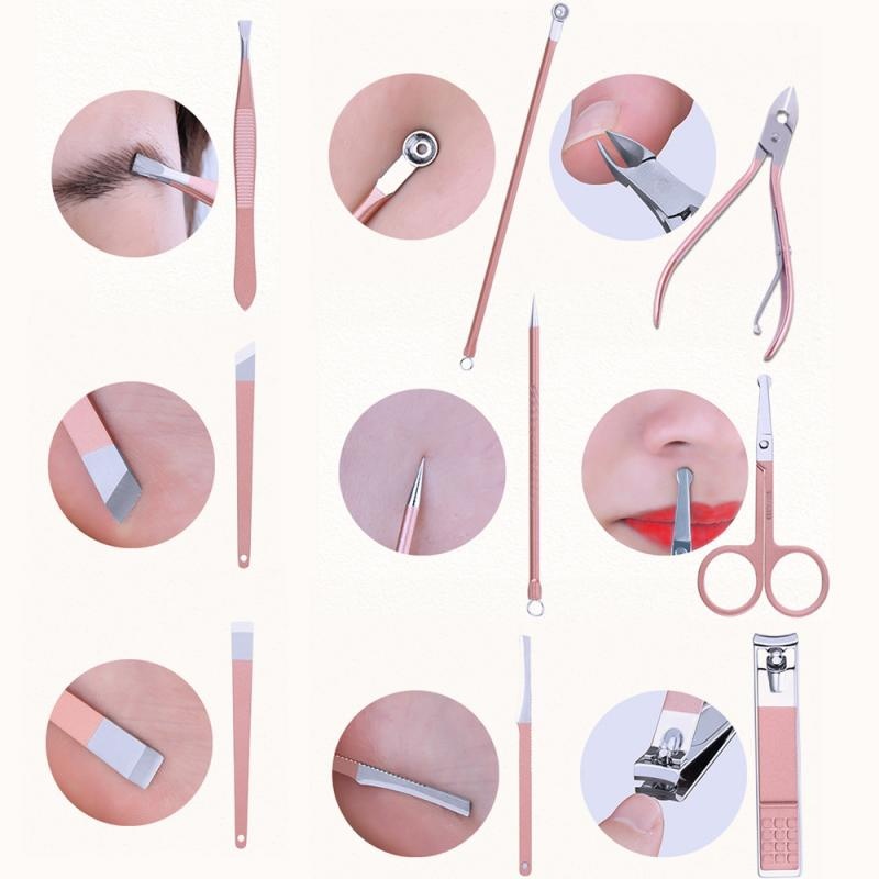 Bộ Dụng Cụ Làm Móng Tay Móng Chân 18 Chi Tiết Bộ Bấm Móng Tay Bằng Thép Không Gỉ Chuyên Nghiệp