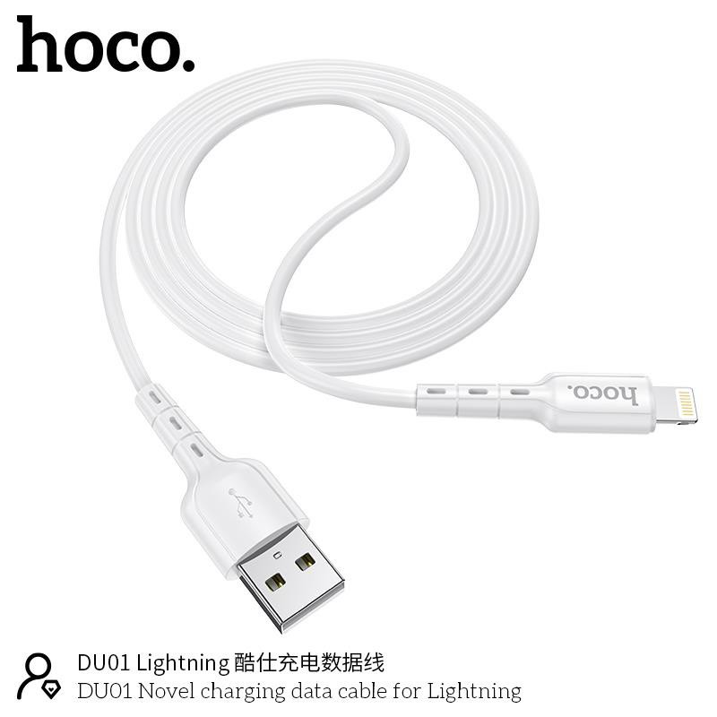 Cáp Sạc Nhanh 2.4A Hoco DU01 Lightning/Micro/Type-C Dây PVC Siêu Bền Truyền Dữ Liệu Tốc Độ Cao Dài 1M