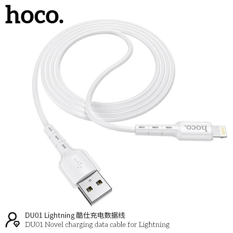 Cáp sạc và truyền dữ liệu Hoco DU01 USB to Micro/Lightning/Type-C sạc nhanh 2.4A/3A dài 100cm